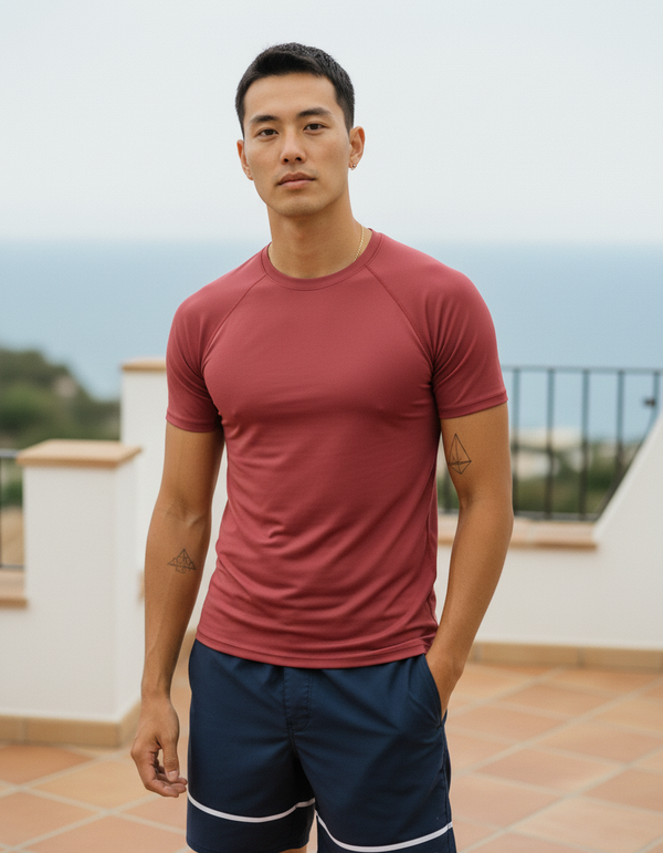 Men's Pomegranate Rash Guard