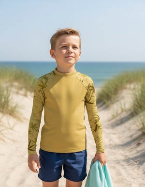 Amber Haze Mizu Kids Rash Guard Kids Rash Guard — Dripper