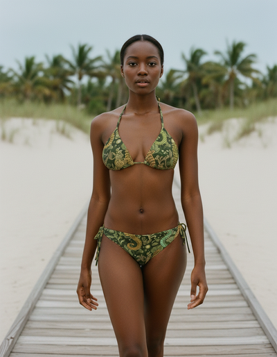 Runway Chartreuse Triton string bikini
