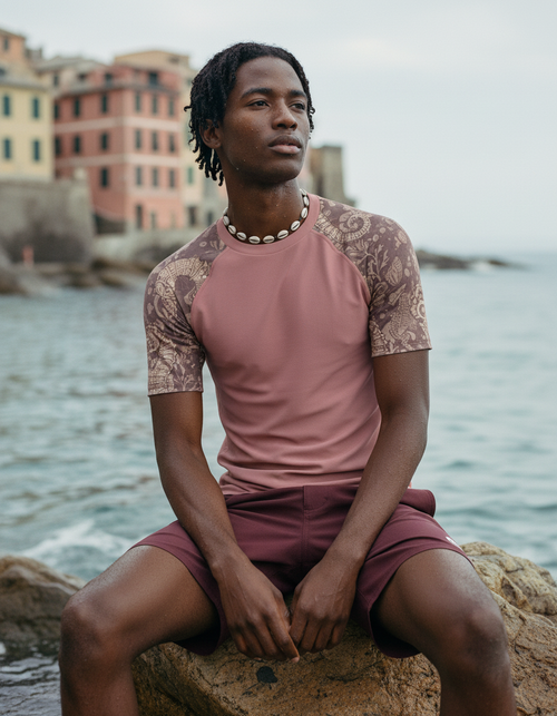 Tea Rose Triton Rash Guard Men's Rashguard — Dripper