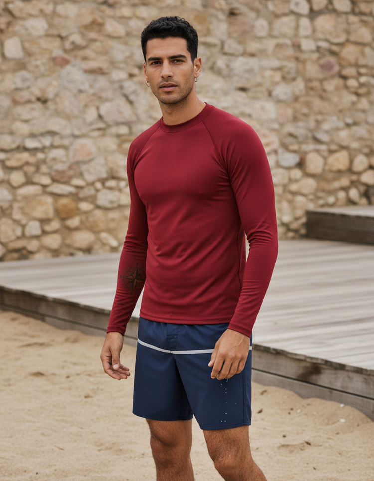 Alizarin Rash Guard Men's Rashguard — Dripper