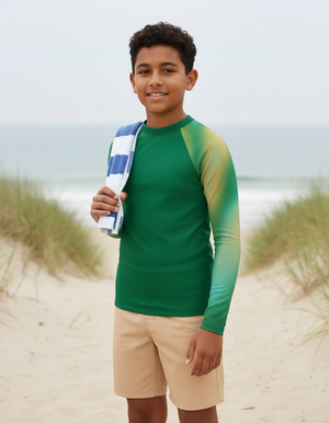 Runway Emerald Chroma Youth Rash Guard Youth Rash Guard — Dripper