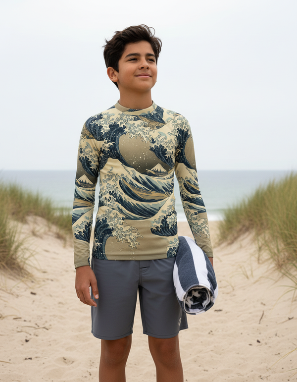 Hokusai Collection youth rashguards