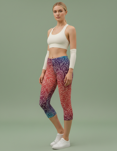 Coral Pavitra Capri Leggings capri leggings