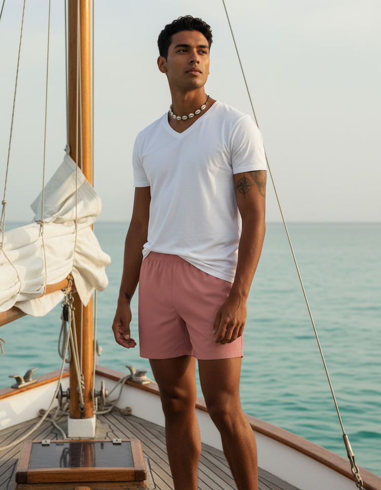 Tea Rose Men's Swim Trunks Men's Swim Trunks — Dripper