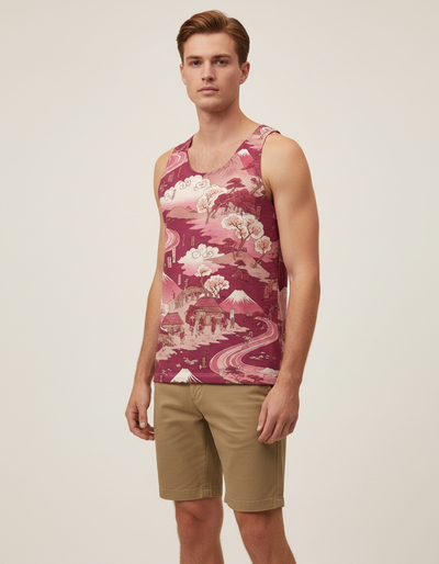 Men's Hot Pink Shinkai Tank Top tank top