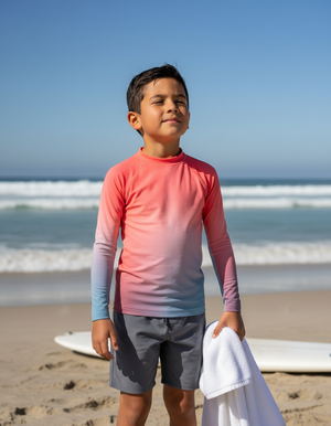 Fiery Red Prism Kids Rash Guard Kids Rash Guard — Dripper