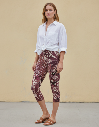 Amaranth Oasis Capri Leggings capri leggings