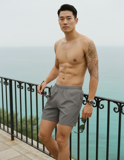 Gray Men's Swim Trunks swim trunks