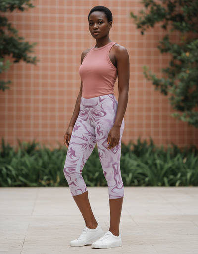 Burnished Lilac Palette Capri Leggings capri leggings