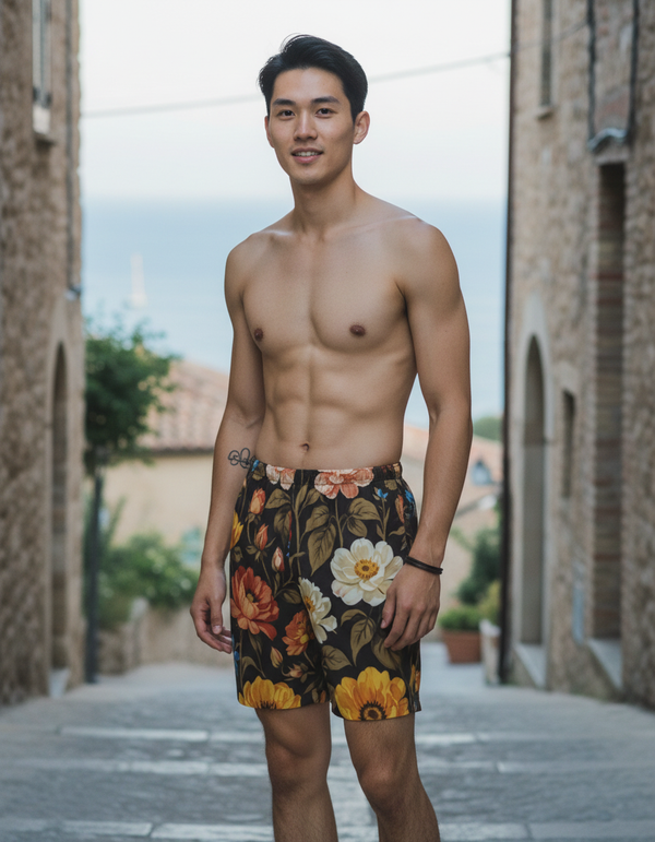 Men's Swim Trunks in Coffee Bean Elysium