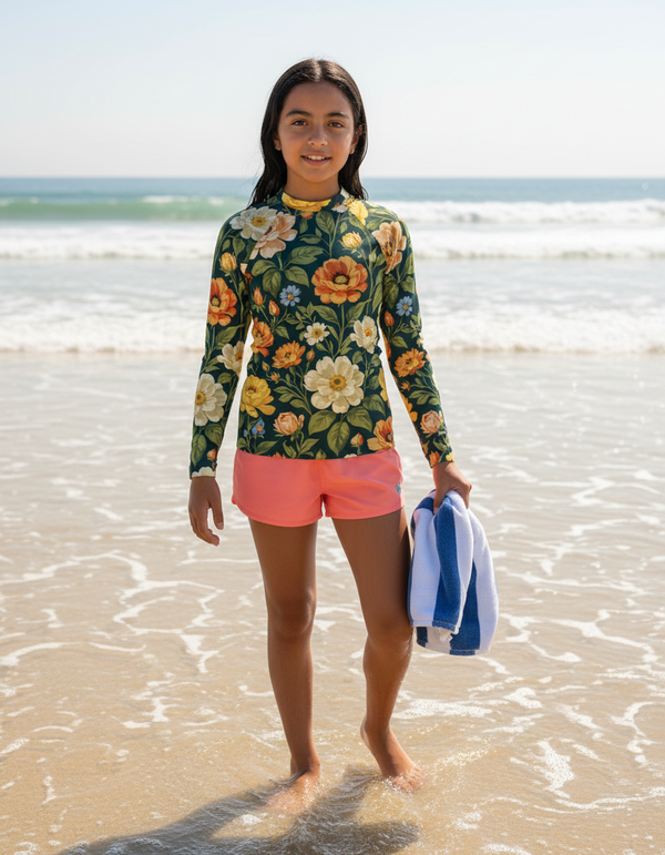 Youth Renoir Garden Palette Rash Guard
