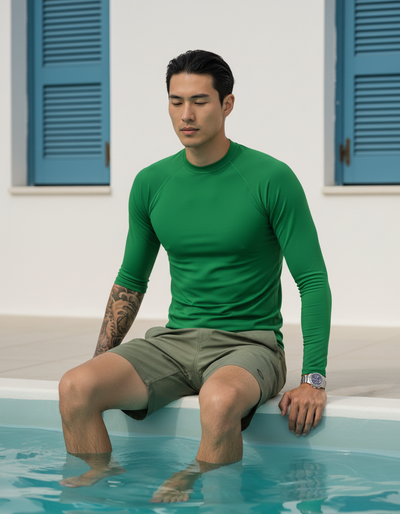 Men's Green rash guard