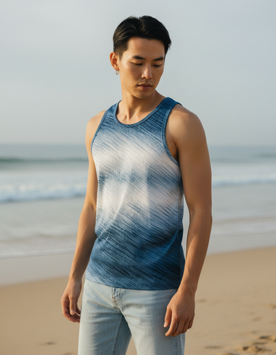 Men's Blue Aura Prism Tank Top tank top