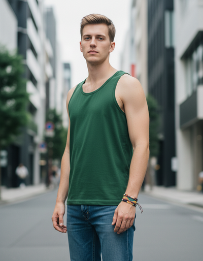Men's Forest Green Tank Top tank top
