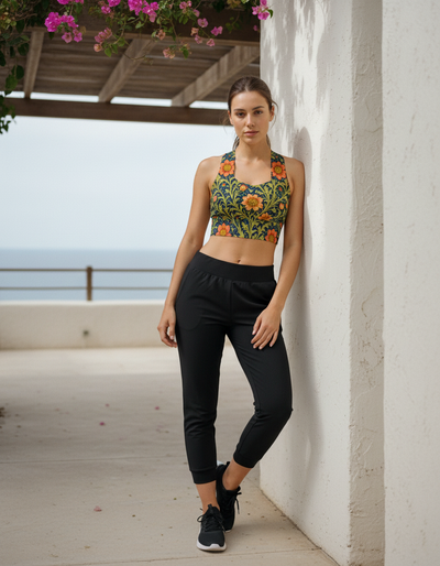 Acanthus Longline Sports Bra longline sports bra