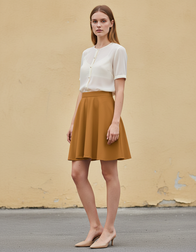 Caramel Skater Skirt skater skirt