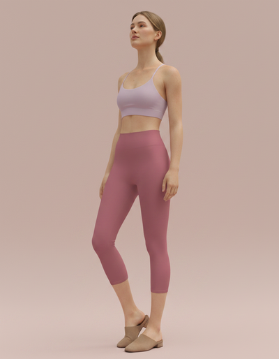 Rose Gold Capri Yoga Leggings capri yoga leggings