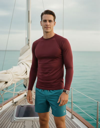 Men's Wine rash guard