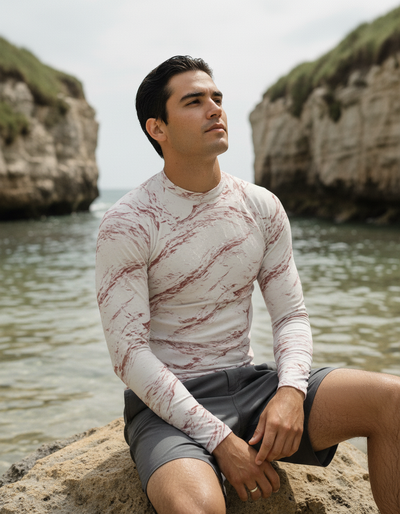 Men's Dusty Rose Eclipse rash guard