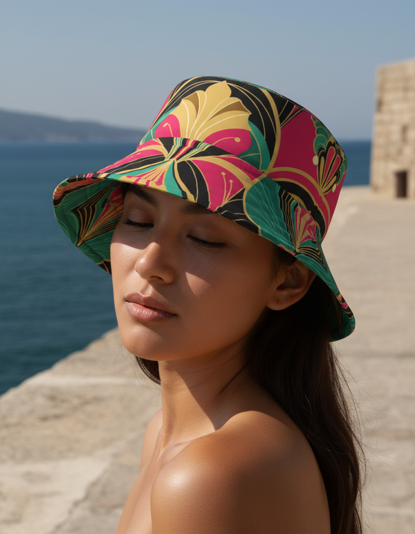 Wave Crest Zigzag Bucket Hat
