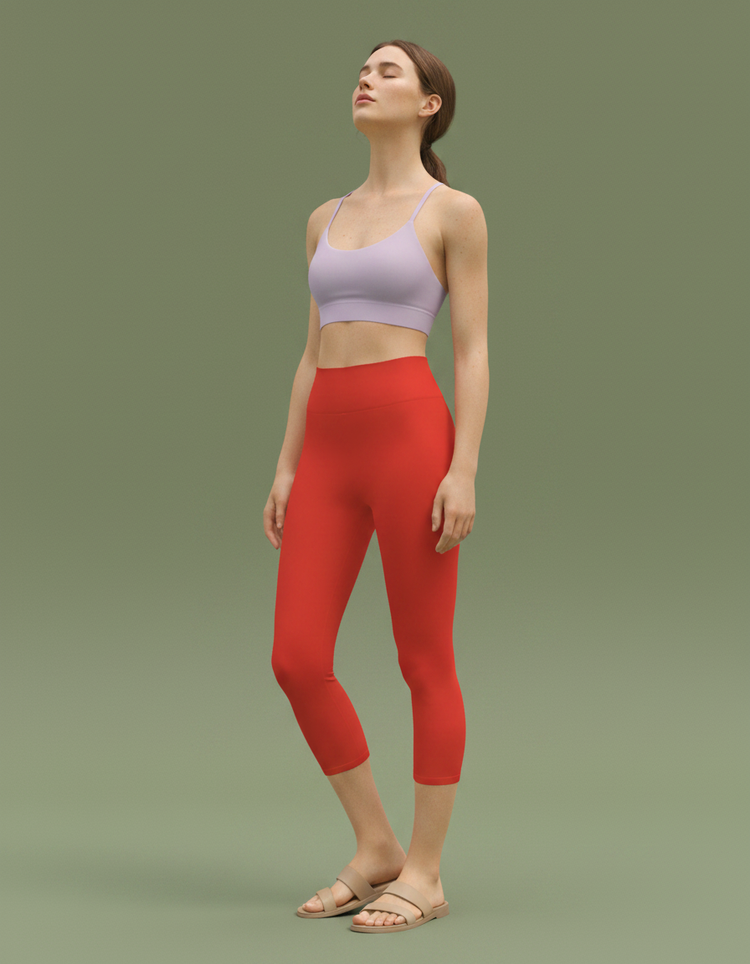 Vermilion Capri Yoga Leggings Capri Yoga Leggings — Dripper