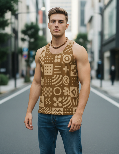 Men's Coffee Bean Fleur Tank Top tank top