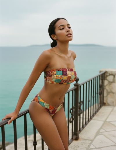 Fiery Red Pulse bandeau bikini