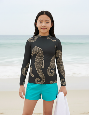 Youth White Onyx Abyss youth rashguards