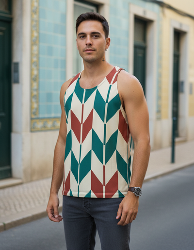 Men's Transformative Teal Kaze Tank Top tank top
