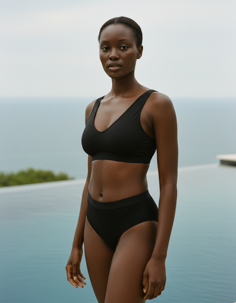 Onyx High-Waisted Bikini High-Waisted Bikini — Dripper