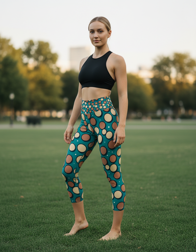 Angora Mosaic Capri Yoga Leggings capri yoga leggings