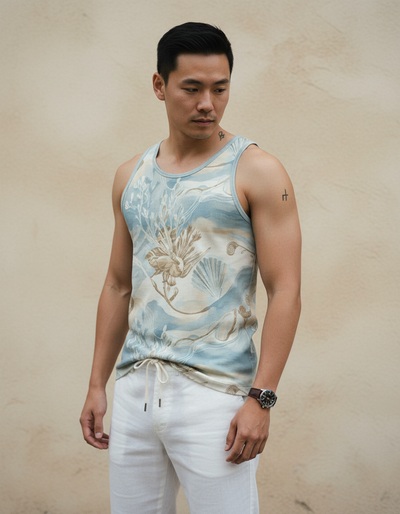 Men's Blue Aura Seabreeze Tank Top tank top