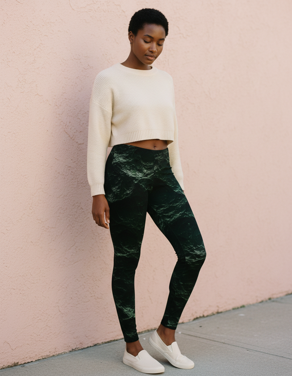 Leggings in Runway Emerald Eclipse