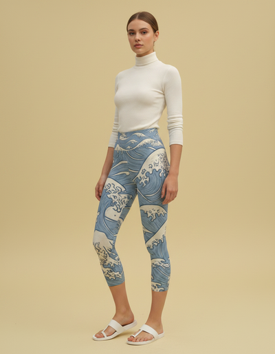 Blue Aura Kaze Capri Yoga Leggings capri yoga leggings