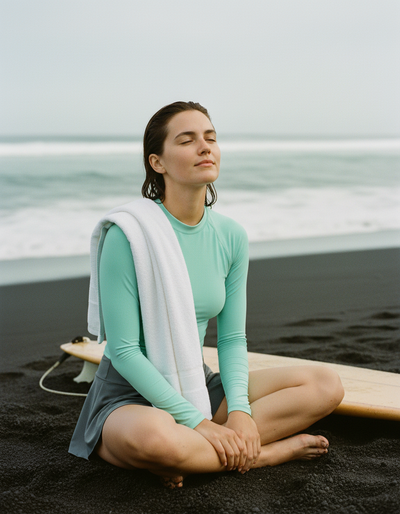 Women's Mint rash guard