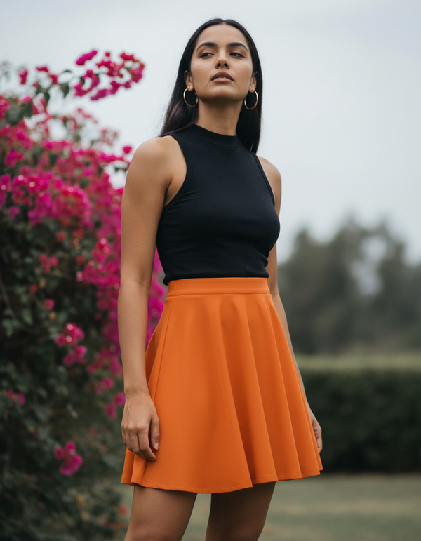 Skater Skirt in Persimmon
