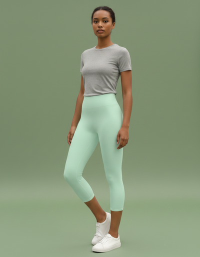 Jelly Mint Capri Yoga Leggings capri yoga leggings