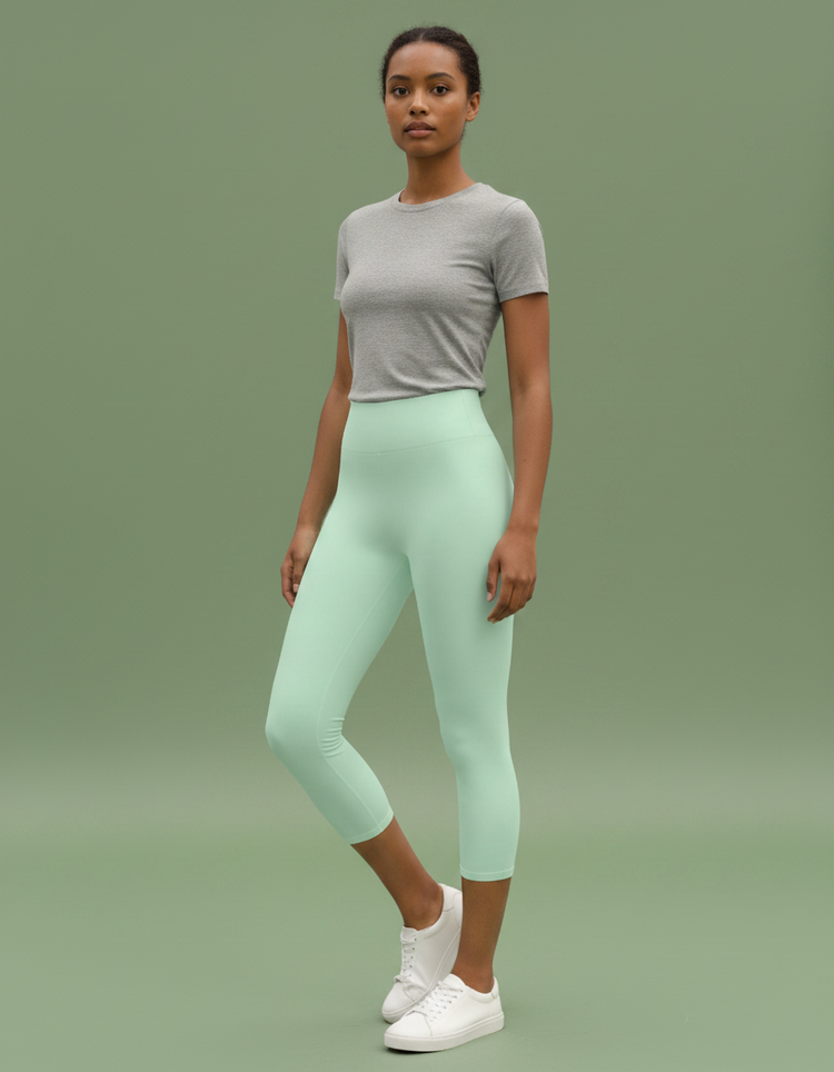 Jelly Mint Leggings Capri Yoga Leggings — Dripper