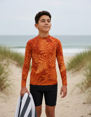 Youth Citrus Orange Emerald youth rashguards