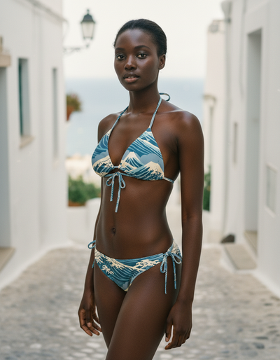 Blue Aura Kaze string bikini