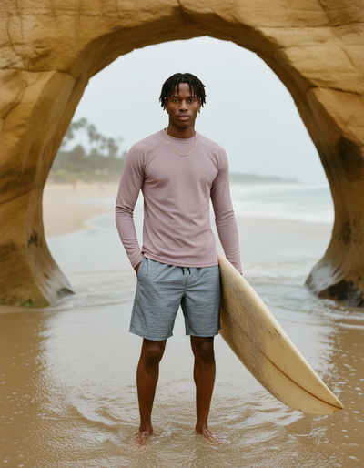 Men's Burnished Lilac rash guard