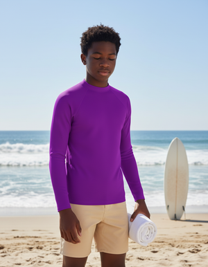 Purple Youth Rash Guard Youth Rash Guard — Dripper