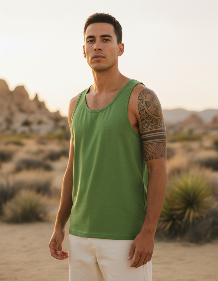 Avocado Green Tank Top Men's Tank Top — Dripper