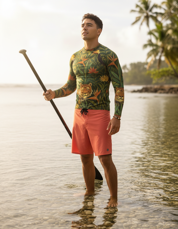 Serene Shores Oasis Rashguard