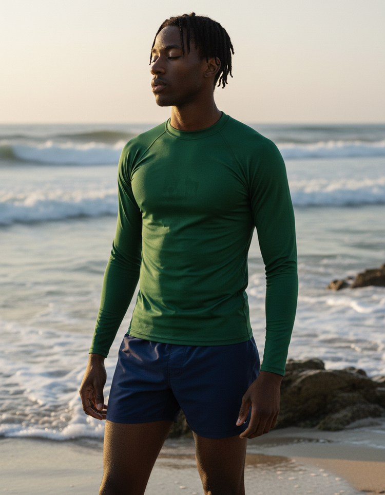 Forest Green Rash Guard Men's Rashguard — Dripper