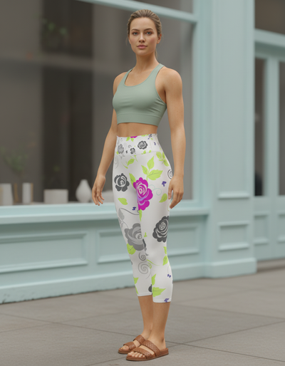 White Onyx Belleza Capri Yoga Leggings capri yoga leggings