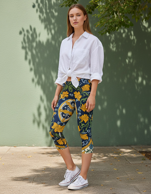 Women's Sicilian Maiolica Capri Leggings
