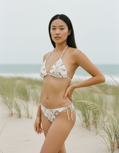 White Onyx Poppy string bikini