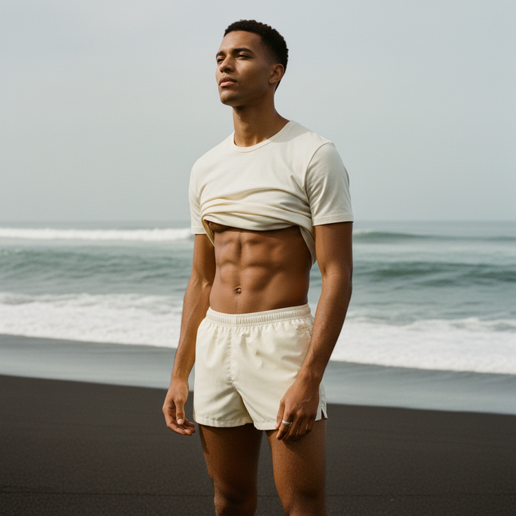Eggshell Men's Swim Trunks Men's Swim Trunks — Dripper